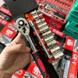 BỘ DỤNG CỤ SỬA CHỮA 12 CHI TIẾT CAO CẤP - Bộ tuýp đầu khẩu 8-24mm, thép cứng siêu bền, đa năng 4