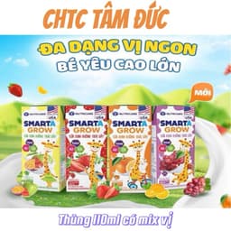 [1 Lốc Lẻ] Sữa trái cây Nutricare Smarta Grow 110ml - Cam,dâu,Nho,trái cây nhiệt đới 1