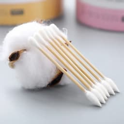 Hộp 500 tăm bông ngoáy tai thân gỗ tre mềm mại thân thiện với môi trường 8