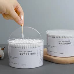 Hộp 500 tăm bông ngoáy tai thân gỗ tre mềm mại thân thiện với môi trường 9