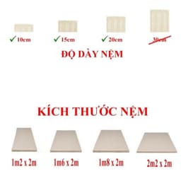 Ga Chống Thấm Bọc Nệm Trơn Chống Thấm Nước Đủ Size Đủ Màu Nhiều Kích Thước M6/M8/2M2 8