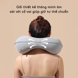 Gối Kê Cổ Chữ U Bơm Hơi Du Lịch JYoohome Gối Ngủ Văn Phòng Chống Đau Mỏi Vai Gáy Gấp Gọn Tiện Lợi 2