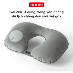 Gối Kê Cổ Chữ U Bơm Hơi Du Lịch JYoohome Gối Ngủ Văn Phòng Chống Đau Mỏi Vai Gáy Gấp Gọn Tiện Lợi 1