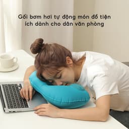 Gối Kê Cổ Chữ U Bơm Hơi Du Lịch JYoohome Gối Ngủ Văn Phòng Chống Đau Mỏi Vai Gáy Gấp Gọn Tiện Lợi 4