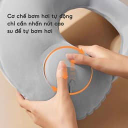Gối Kê Cổ Chữ U Bơm Hơi Du Lịch JYoohome Gối Ngủ Văn Phòng Chống Đau Mỏi Vai Gáy Gấp Gọn Tiện Lợi 6