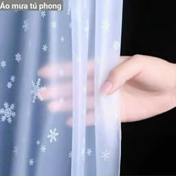 Bộ Quần Áo Mưa Hoa Tuyết Nhựa Dẻo Trong Suốt Chống Thấm Nước loại chui đầu 2
