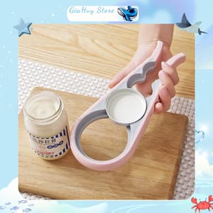 Dụng Cụ Mở Hộp , Khui Bia , Mở Nắp Chai Đa Năng Siêu Nhanh 4in1, Đồ Khui Nắp Hộp Vặn Tay Dễ Sử Dụng