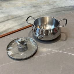 Nồi táo tai đôi Chockmen CKM855 14cm Nồi inox cao cấp 18/10 3