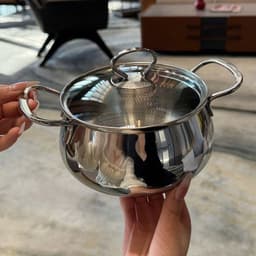 Nồi táo tai đôi Chockmen CKM855 14cm Nồi inox cao cấp 18/10 5