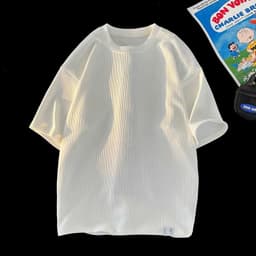 Áo Thun Nam Nữ  From Rộng Kẻ Sọc Ngang Áo Phông Unisex Chất Vải Poly Cotton Co Giãn 4 Chiều 6