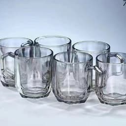 Cốc Quai Thủy Tinh Pha Lê, Ly Với Thiết Kế Đế Hình Ngũ Giác Thể Tích 260ml 4