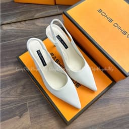 Giày cao gót 9 phân quai hậu mũi nhọn full hộp chất tuyết nhung siêu xịn ( LT16 ) 5