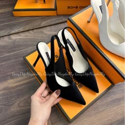 Giày cao gót 9 phân quai hậu mũi nhọn full hộp chất tuyết nhung siêu xịn ( LT16 ) 6