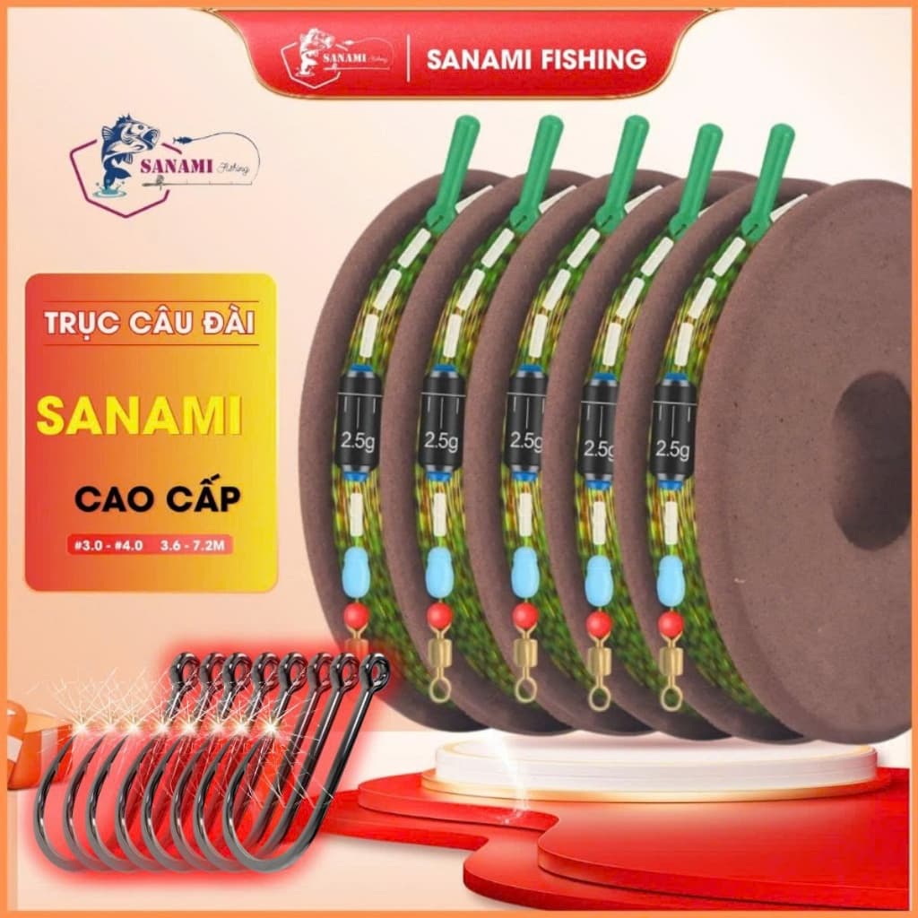 Dây Trục Câu Đài Buộc Sẵn Cước Tàng Hình Sanami Tàng Hình DT12 [ Khuyến Mại ]