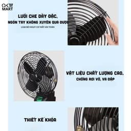 Quạt Lồng Sắt Tích Điện 2 Chế Độ Gió DIDOOGLT - Quạt Để Bàn 10 Cell Sử Dụng Liên Tục Nhiều Giờ 3