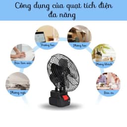 Quạt Lồng Sắt Tích Điện 2 Chế Độ Gió DIDOOGLT - Quạt Để Bàn 10 Cell Sử Dụng Liên Tục Nhiều Giờ 9