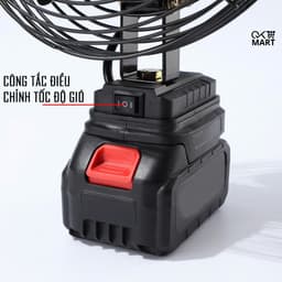 Quạt Lồng Sắt Tích Điện 2 Chế Độ Gió DIDOOGLT - Quạt Để Bàn 10 Cell Sử Dụng Liên Tục Nhiều Giờ 7