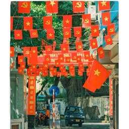 Cờ dây sao đảng - Cờ dây in 2 mặt vải đẹp treo trang trí các dịp lễ, Tết, treo khu phố... 4