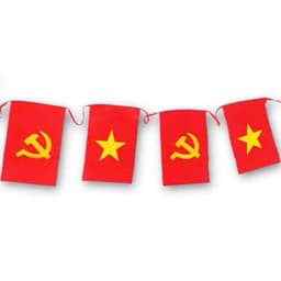 Cờ dây sao đảng - Cờ dây in 2 mặt vải đẹp treo trang trí các dịp lễ, Tết, treo khu phố... 6
