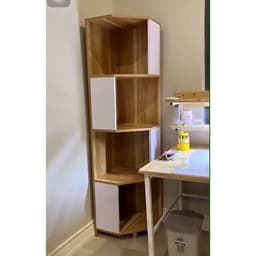 Kệ Gỗ Góc Ngủ Giác 4 Tầng 2 Màu và Kệ Sách 5 Ngăn HD-049 (30x17x48cm) 4