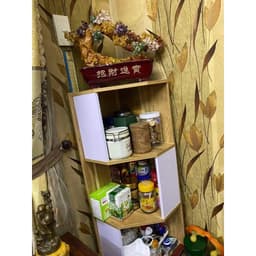 Kệ Gỗ Góc Ngủ Giác 4 Tầng 2 Màu và Kệ Sách 5 Ngăn HD-049 (30x17x48cm) 5
