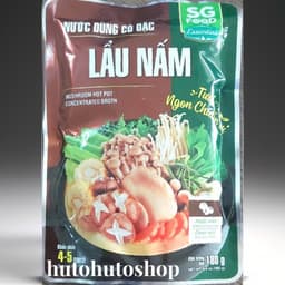 Combo 2 Gói Nước dùng cô đặc nấu lẩu vị nấm 180g SG food ( gia vị nấu lẩu đầm đà đến mọi nhà) 1