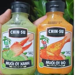 Xốt muối ớt Chinsu , Xốt Muối Ớt Xanh Chấm Hải Sản/ Xốt Muối Ớt Đỏ Chấm Lẩu Nướng, Chai 200G , dokhogiasi 1