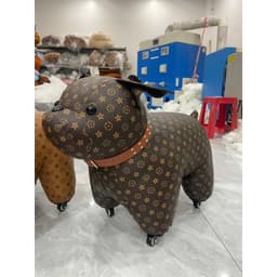 GHẾ NGỒI DECOR HÌNH CHÓ BULL dễ thương, bọc vỏ da siêu xinh nhà MIU GẤU XINH 3