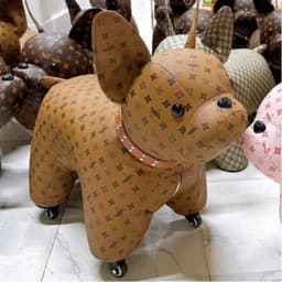 GHẾ NGỒI DECOR HÌNH CHÓ BULL dễ thương, bọc vỏ da siêu xinh nhà MIU GẤU XINH 7