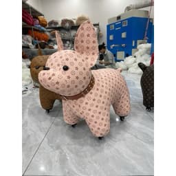 GHẾ NGỒI DECOR HÌNH CHÓ BULL dễ thương, bọc vỏ da siêu xinh nhà MIU GẤU XINH 4