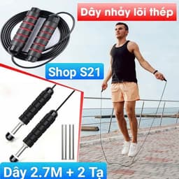 [SaLe 86%] Dây Nhảy Có Tạ Sắt 160Gr, Dây Lõi Thép Dài 2.7M ,Giảm Cân Toàn Thân .[SLV] 1