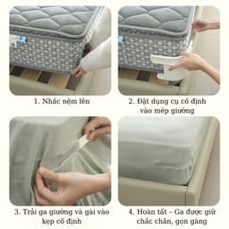 Kẹp cố định ga giường, chống xô lệch, giữ ga chắc chắn cho giường ngủ, phù hợp với mọi loại giường và mọi loại ga 9