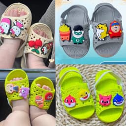 DÉP TỔ ONG XỐP CHO BÉ TẬP ĐI _ DẺP CHUN SIÊU NHẸ TẬP ĐI CÓ QUAI DÀNH CHO BÉ CHÂN 9-16CM 3