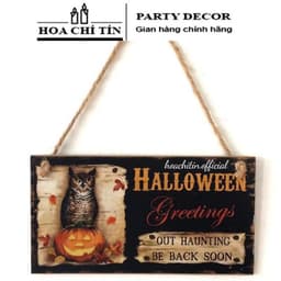 Bảng gỗ treo cửa trang trí tiệc Halloween 2