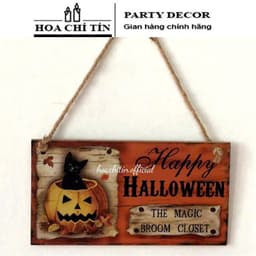 Bảng gỗ treo cửa trang trí tiệc Halloween 4