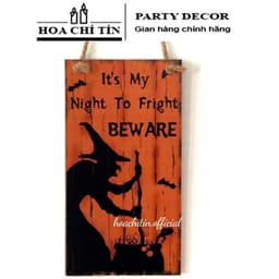 Bảng gỗ treo cửa trang trí tiệc Halloween 7