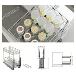 Kệ đựng chai lọ gia vị inox 304 nan vuông Eurogold 7