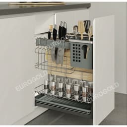 Kệ dao thớt kèm gia vị Inox 304 nan dẹt Eurogold 5