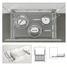 Kệ để xoong nồi inox 304 nan tròn Eurogold 4