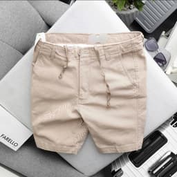 | 55kg - 103kg | Quần short kaki nam DÁNG SLIM FIT túi chéo dây lưng rút , quần đùi nam big size 100kg - 3bros 7