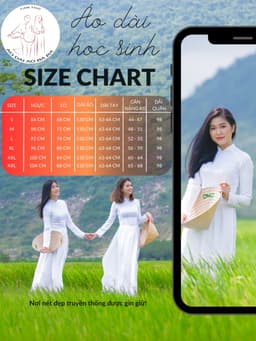 Bộ Áo Dài Trắng Xanh, Trắng Kem Học Sinh, Sinh Viên Giá Rẻ 1