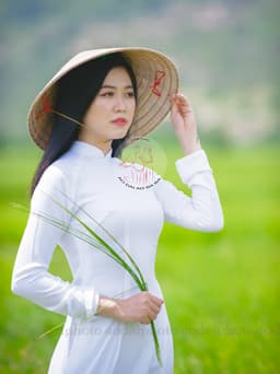 Bộ Áo Dài Trắng Xanh, Trắng Kem Học Sinh, Sinh Viên Giá Rẻ 3