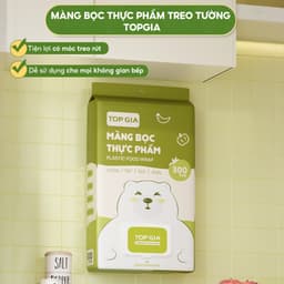 Màng bọc thực phẩm Topgia chất liệu PE co dãn miệng chun siêu dai an toàn tiện lợi túi 300 chiếc 3