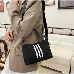 Túi Xách Nữ Đeo Chéo Ba Sọc Dáng Thể Thao Chất Vải Dù Phong Cách Trẻ Trung Năng Động Bền Đẹp 2