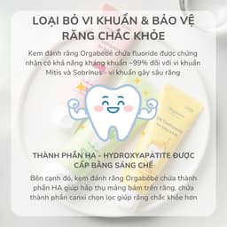 [CHÍNH HÃNG] KEM ĐÁNH RĂNG ORGABÉBÉ THUẦN CHAY AN TOÀN CHO BÉ 3