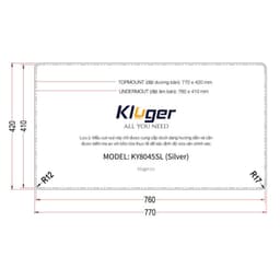 Chậu rửa bát Kluger KY8045SL Plus | HÀNG CHÍNH HÃNG 6