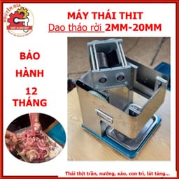 Máy Thái Thịt tươi sống các loại Lợn, bò, gà, mỡ, bì dao tháo rời cỡ dao 2mm - 20mm 1
