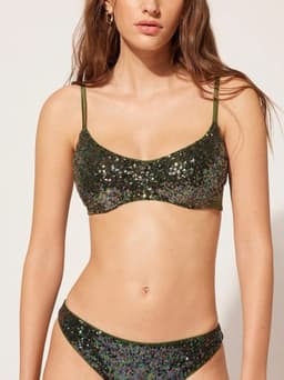 Bikini đi biển 2 mảnh đính sequin lấp lánh | Tôn da – Tôn dáng. Hàng VNXK 9