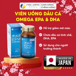 [Hàng c ty full va.t ko hủy] Viên uống dầu cá FFC Omega EPA & DHA hỗ trợ giảm mỡ máu FINE JAPAN lọ 150 viên 1