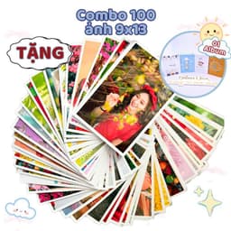 TẶNG ALBUM Combo in 100 ảnh 9x13 theo yêu cầu, bìa cứng chứa được 100 tấm, in ảnh polaroid ép lụa chất lượng tốt 2
